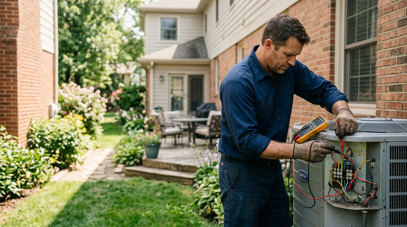 HVAC technician working near Voorhees, NJ